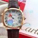 Replica Cartier Drive De Cartier Diamond Watch Rose Gold Brown Leather (11)_th.jpg